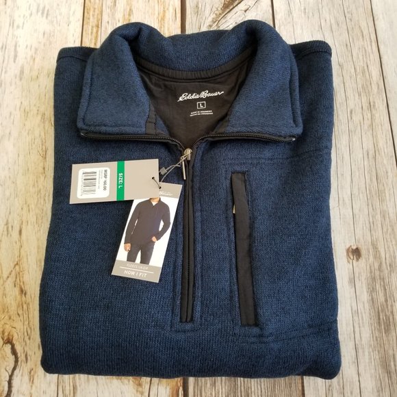 Men's Large Eddie Bauer Sweater Fleece Quarter Zip